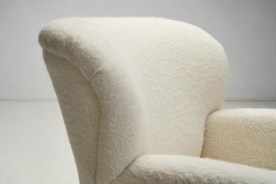 Mid Century Modern European Cabinetmaker Lounge Chair Europe 1950s