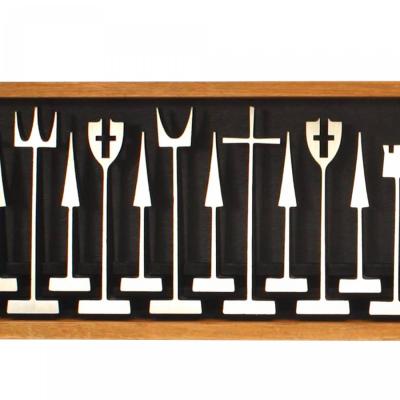 Mid Century Modern Extruded Aluminum Chess Set