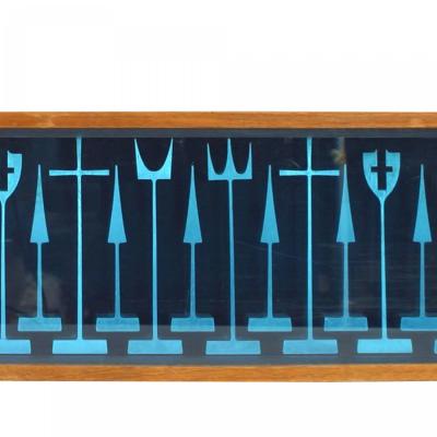 Mid Century Modern Extruded Aluminum Chess Set