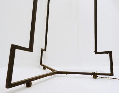 Mid Century Modern Floor Lamp in Metal Glass