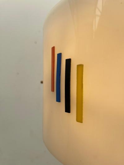 Mid Century Modern Floor Lamp in Plexiglass Marble