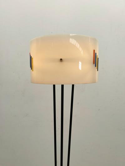 Mid Century Modern Floor Lamp in Plexiglass Marble
