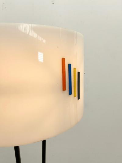 Mid Century Modern Floor Lamp in Plexiglass Marble