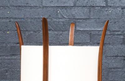 Mid Century Modern Floor Lamp with Sculpted Design by Roller Lamp Co 