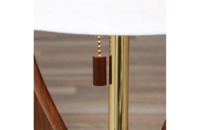 Mid Century Modern Floor Lamp with Sculpted Design by Roller Lamp Co 