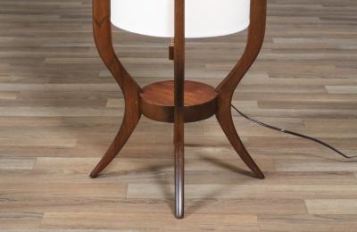 Mid Century Modern Floor Lamp with Sculpted Design by Roller Lamp Co 