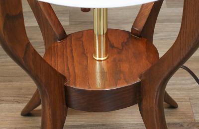 Mid Century Modern Floor Lamp with Sculpted Design by Roller Lamp Co 