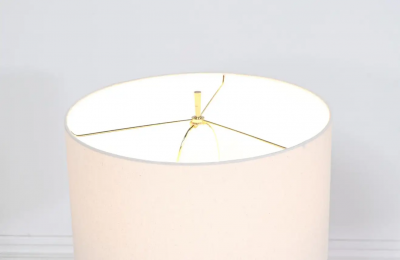 Mid Century Modern Free Form Sculpted Walnut Brass Table Lamp