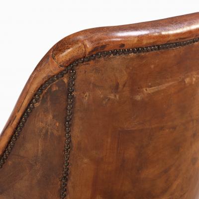 Mid Century Modern French Leather Club Chair C 1950 