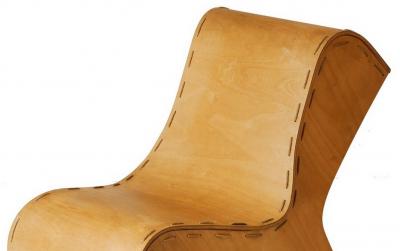 Mid Century Modern French ply chair
