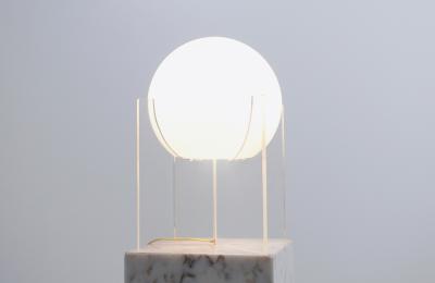 Mid Century Modern Geometric Lucite Globe Table Lamp