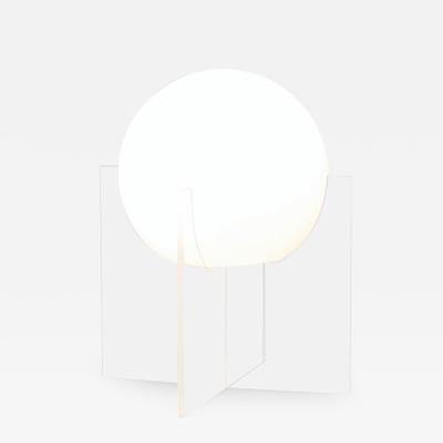 Mid Century Modern Geometric Lucite Globe Table Lamp