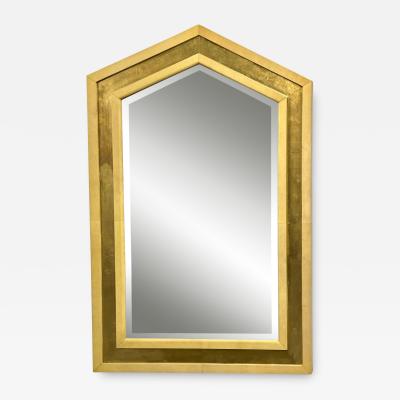 Mid Century Modern Giltwood Wall Console Pier Mirror Parchment Italian