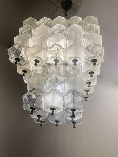 Mid Century Modern Glass Chandelier