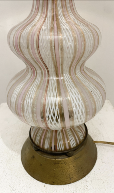 Mid Century Modern Glass Table Lamp