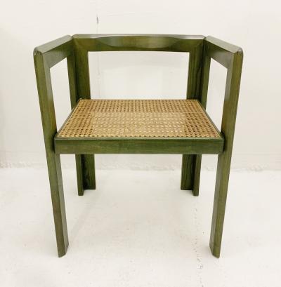 Mid Century Modern Green Wooden Desk Chair by Derk Jan de Vries