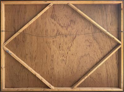 Mid Century Modern Hard Edge Modernist Color Block Painting