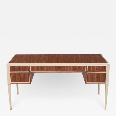 Mid Century Modern Inspired 2 Tone Walnut Writing Desk