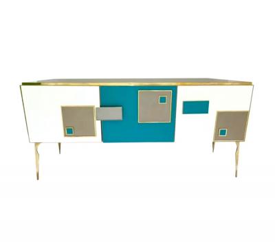 Mid Century Modern Italian Art Deco Style Sideboard Credenza Cabinet