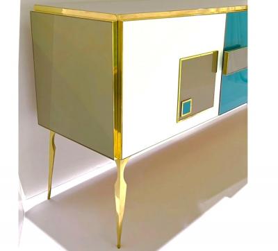 Mid Century Modern Italian Art Deco Style Sideboard Credenza Cabinet
