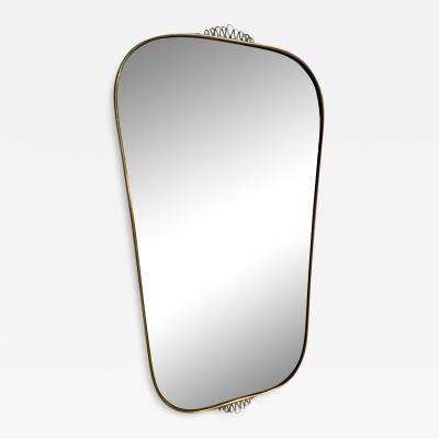 Mid Century Modern Italian Brass Mirror