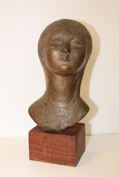 Mid Century Modern Italian Bronze Sculpture By Pino Conte