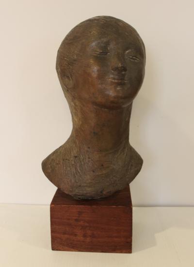 Mid Century Modern Italian Bronze Sculpture By Pino Conte