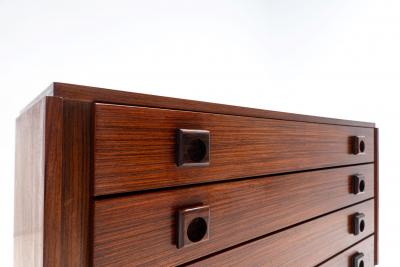Mid Century Modern Italian Chest of Drawers Teak and Metal 1960s