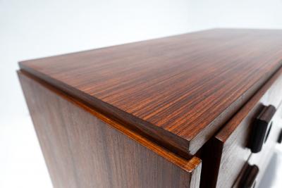 Mid Century Modern Italian Chest of Drawers Teak and Metal 1960s