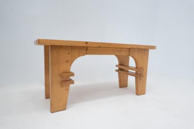 Mid Century Modern Italian Console Table in Pine