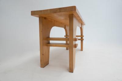 Mid Century Modern Italian Console Table in Pine