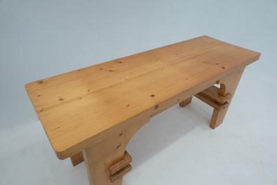 Mid Century Modern Italian Console Table in Pine