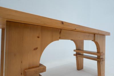 Mid Century Modern Italian Console Table in Pine