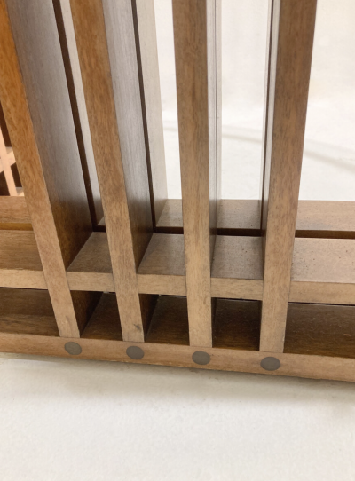 Mid Century Modern Italian Dining Table Wood and Glass 1960s