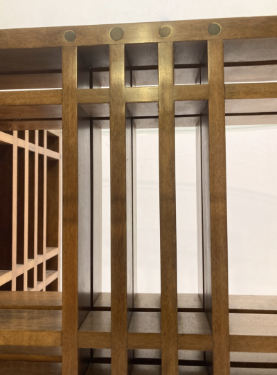 Mid Century Modern Italian Dining Table Wood and Glass 1960s