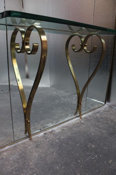 Mid Century Modern Italian Hallway Mirror with Console
