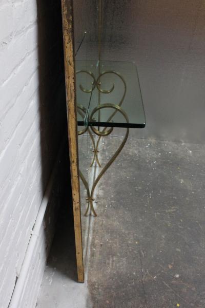 Mid Century Modern Italian Hallway Mirror with Console