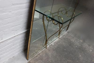 Mid Century Modern Italian Hallway Mirror with Console