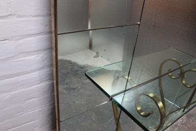 Mid Century Modern Italian Hallway Mirror with Console