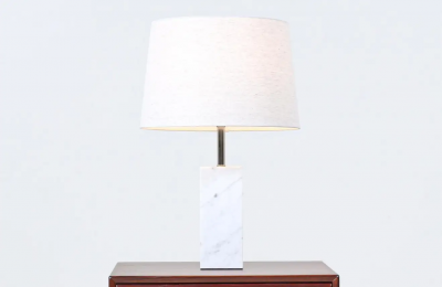 Mid Century Modern Italian Marble Table Lamp by Laurel