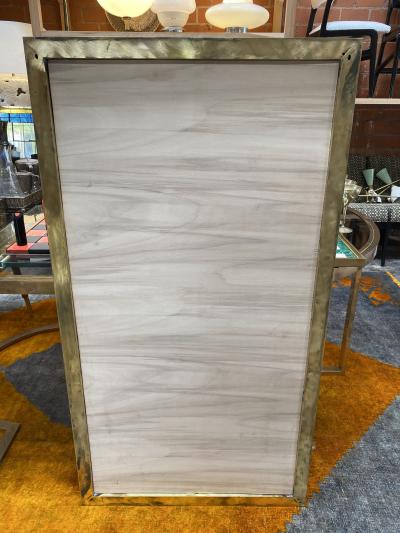Mid Century Modern Italian Oversize Rectangular Wall Mirror Italy 1970