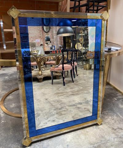 Mid Century Modern Italian Oversize Wall Mirror Italy 1950