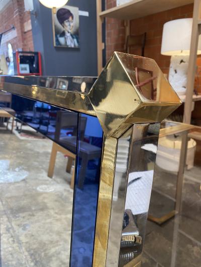 Mid Century Modern Italian Oversize Wall Mirror Italy 1950