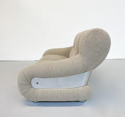 Mid Century Modern Italian Sofa in Beige Boucle