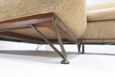 Mid Century Modern Italian Sofa with Built in Sideboard