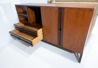 Mid Century Modern Italian Sofa with Built in Sideboard