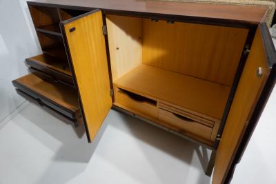 Mid Century Modern Italian Sofa with Built in Sideboard