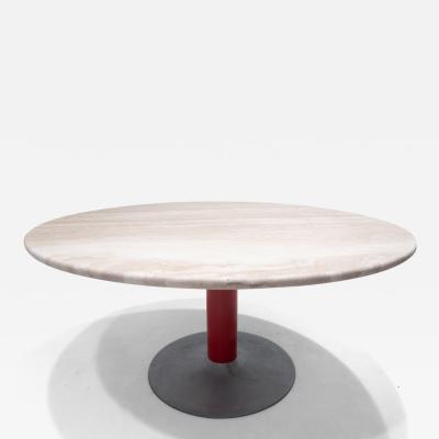 Mid Century Modern Italian Travertine Dining Table