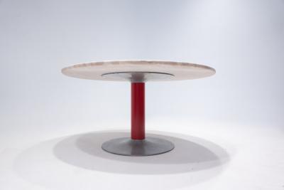 Mid Century Modern Italian Travertine Dining Table