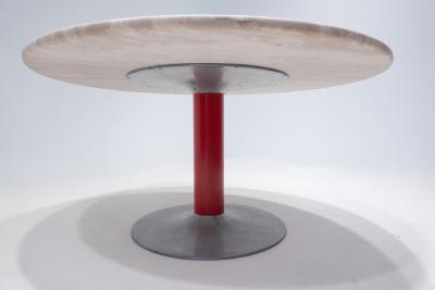 Mid Century Modern Italian Travertine Dining Table